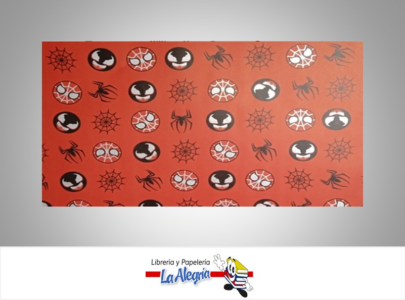 PAPEL DE REGALO SPIDERMAN 66X46 CM ROJO UND MARCA PAPURRI