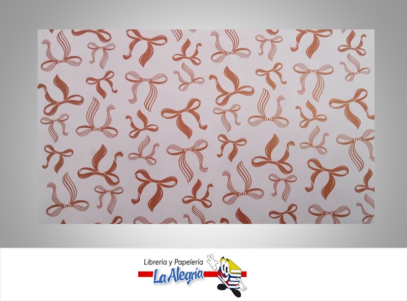 PAPEL DE REGALO LAZO 66X46 CM ROSADO UND MARCA PAPURRI