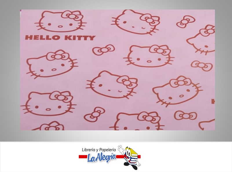 PAPEL DE REGALO HELLO KITTY 66X46 CM ROSADO UND MARCA PAPURRI