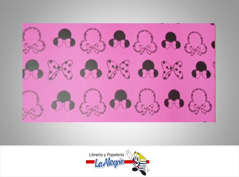 PAPEL DE REGALO MINNIE 66X46 CM FUCSIA UND MARCA PAPURRI