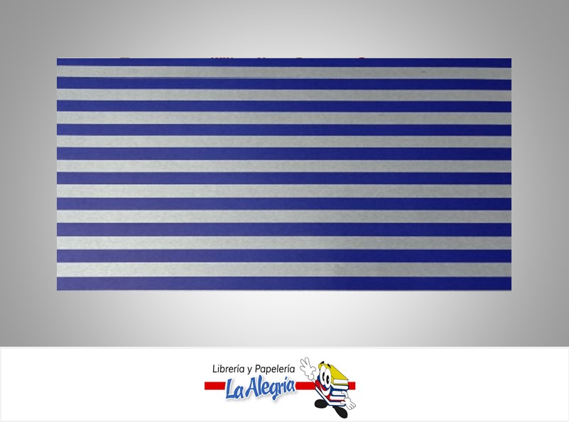 PAPEL DE REGALO LINEAS 66X46 CM GRIS/AZUL REY UND MARCA PAPURRI