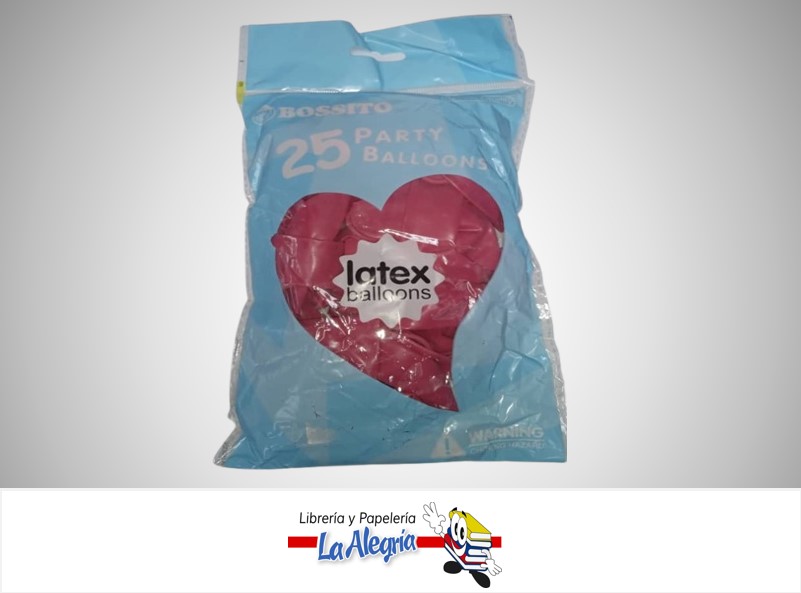 GLOBO R12" LATEX MATTE FUCSIA PAQ DE 25 UND MARCA S/M