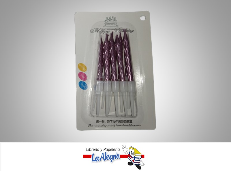 VELA PEQUEÑA CROMADO VC-10; 7.5CM PAQ 10 UND MARCA S/M