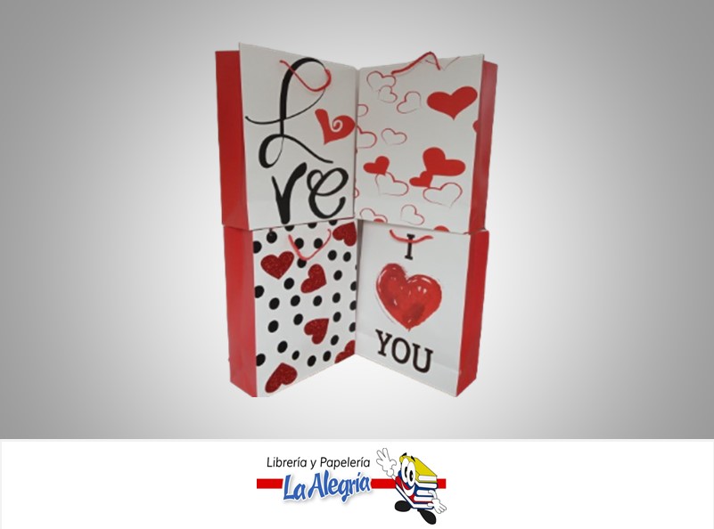 BOLSA DE REGALO FELIZ DIA MAMA 32X26X10 CM UND MARCA S/M