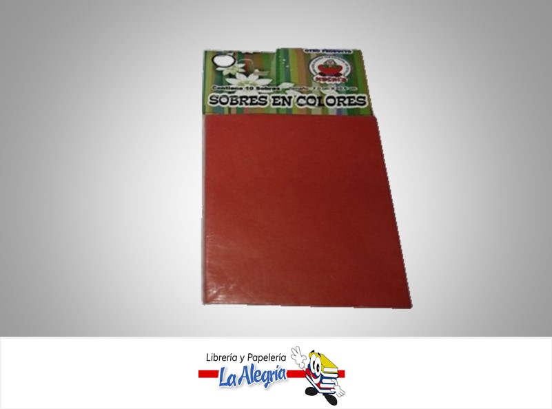 SOBRE B 16,5X11,2 CM ROJO UND MARCA CROMO DISEÑO