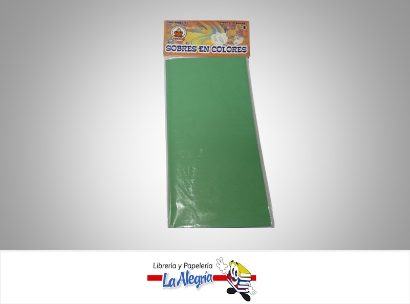 SOBRE B 16,5X11,2 CM VERDE AGUA UND MARCA S/M