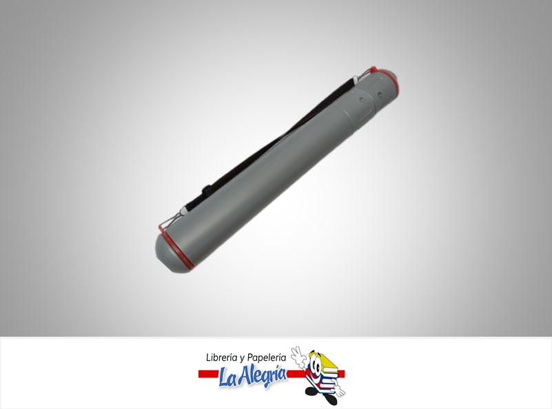 PORTA PLANO PLASTICO TELESCOPICO 65X1000>570MM GRIS/ROJO MARCA OK