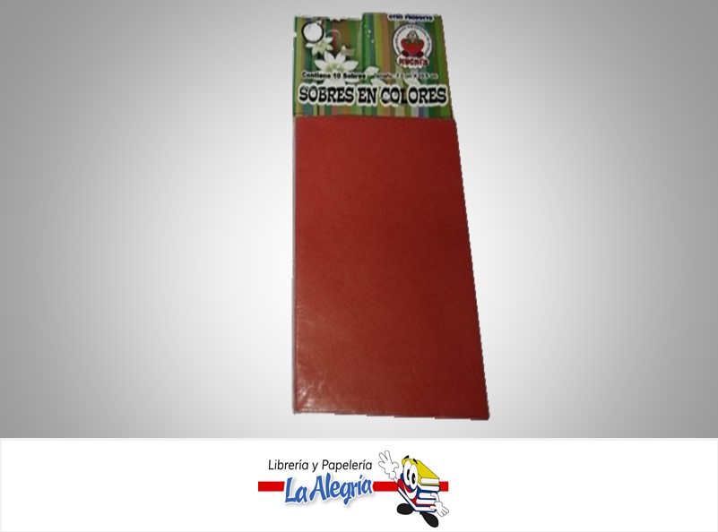 SOBRE #11 23,4X10,5 CM ROJO UND MARCA S/M