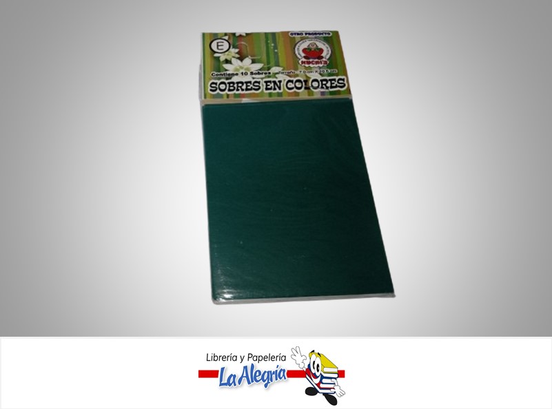 SOBRE E 10X7 CM TURQUESA UND MARCA CROMO DISEÑOS