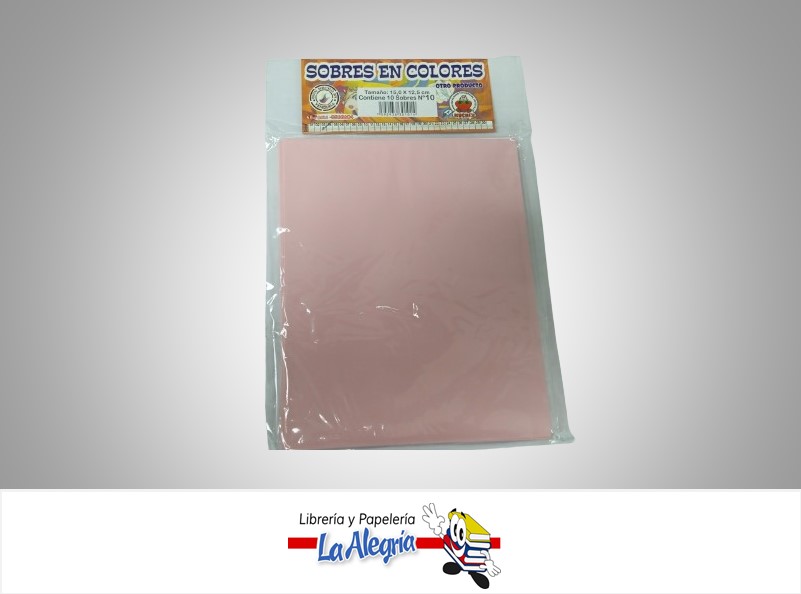 SOBRE 15X12.5 CM ROSADO UND MARCA CROMO DISEÑOS