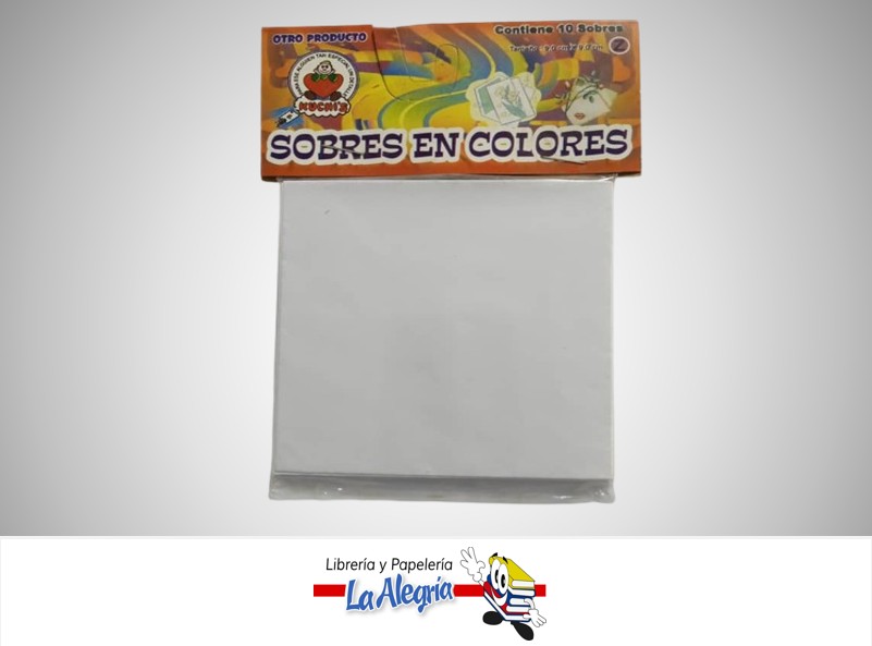 SOBRE Z 9X9 CM BLANCO UND MARCA CROMO DISEÑOS