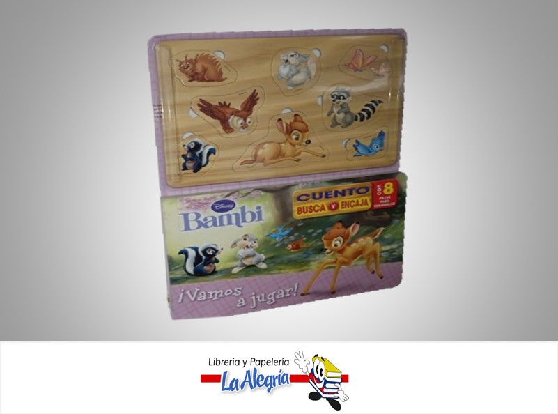 BAMBI VAMOS A JUGAR CUENTO BUSCA Y ENCAJA TEMATICA CUENTOS INFANTILES AUTOR PARRAGON MARCA PARRAGON