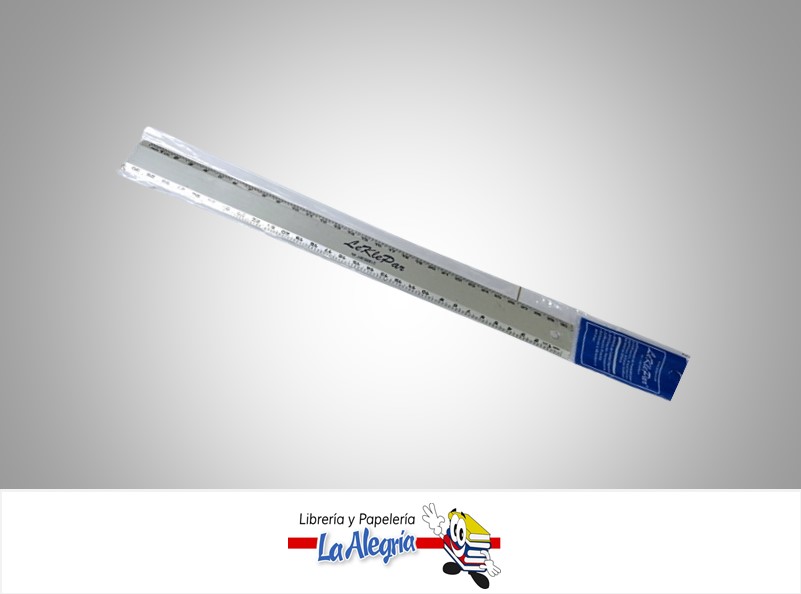 REGLA ALUMINIO 30CM BISELADA REF 650 UND MARCA LEKLEPAR