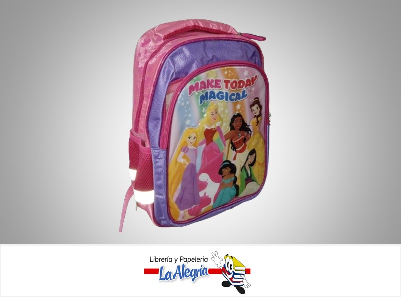 MORRAL ESCOLAR MEDIANO 13" NIÑA DISNEY PRINCESA MARCA PRIMAVERA