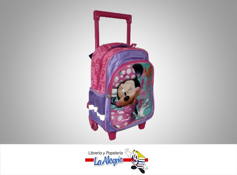 MORRAL ESCOLAR MEDIANO 13" NIÑA CON RUEDAS MARVEL MINNIE MARCA PRIMAVERA