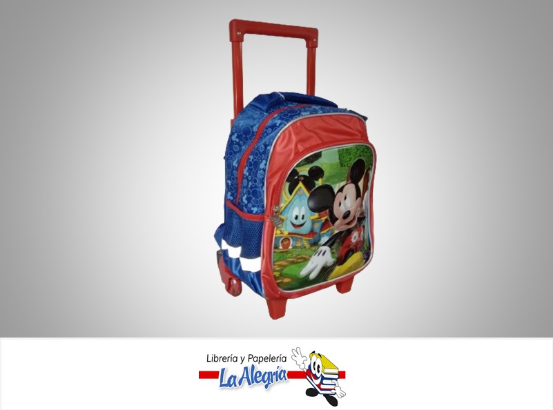 MORRAL ESCOLAR MEDIANO NIÑO CON RUEDAS MICKIE MARCA PRIMAVERA
