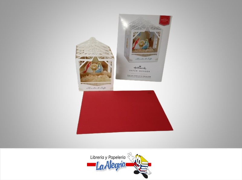 TARJETA DE REGALO NACIMIENTO NAVIDAD 3D UND MARCA HALLMARK