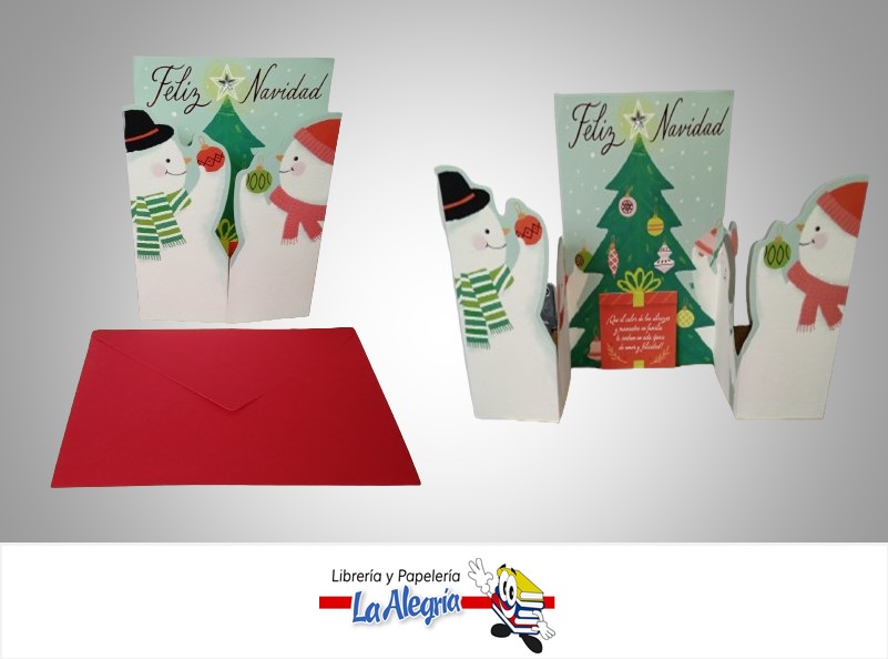 TARJETA DE REGALO HOMBRE DE NIEVE MARCA HALLMARK