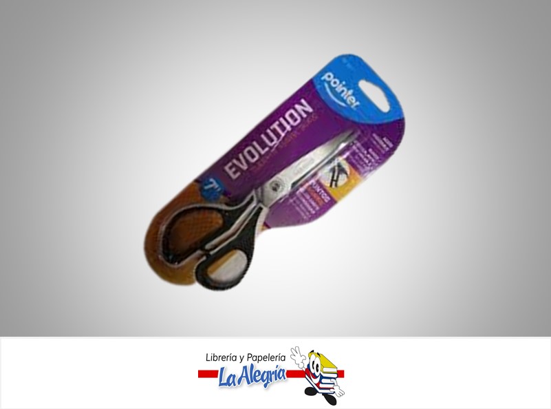 TIJERA OFICINA MANGO GOMA 7'' SS507 EVOLUTION MARCA POINTER