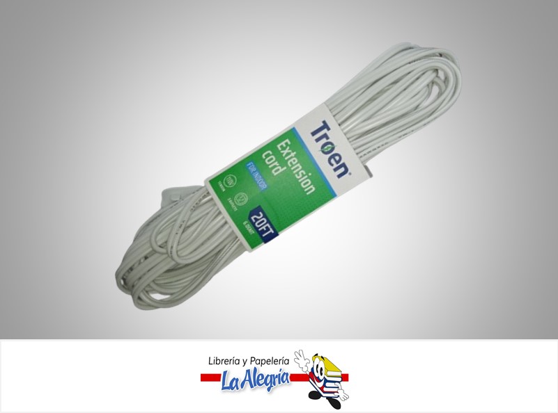 EXTENSION ELECTRICA DOMESTICA 7A136F060120FT 6.06 MTS (20FT) MARCA TROEN