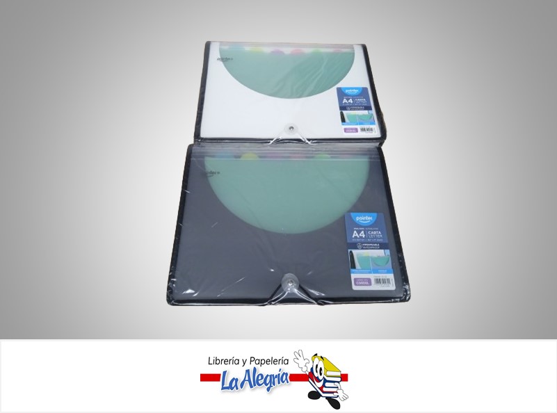 ARCHIVADOR EXPANDIBLE PLASTICO FL102 CON LIGA CARTA 13 DIVISIONES MARCA POINTER