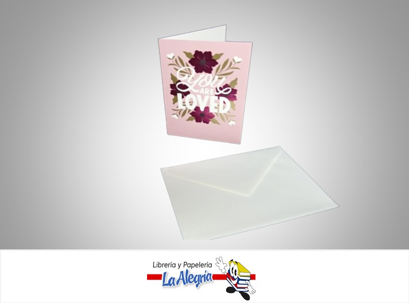 TARJETA DE REGALO YOU ARE LOVED SAN VALENTINE´S DAY MARCA HALLMARK