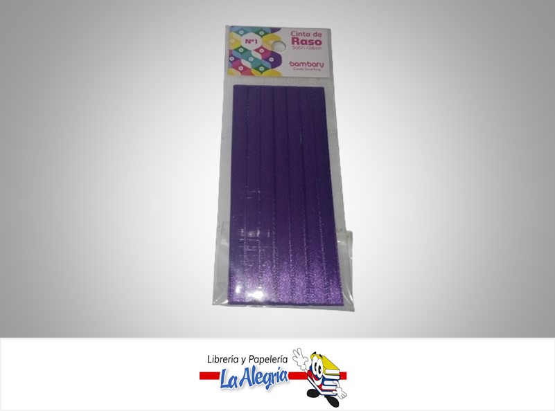 CINTA RASO N°1 6232510540 PAQ 7MMX5MTS VIOLETA MARCA BAMBARY