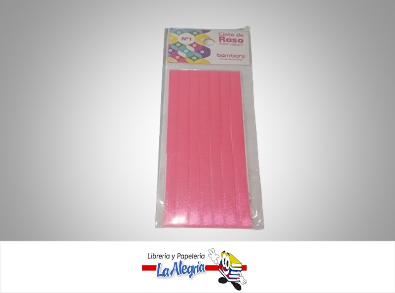 CINTA RASO N°1 6232510995 PAQ 7MMX5MTS FUCSIA NEON MARCA BAMBARY