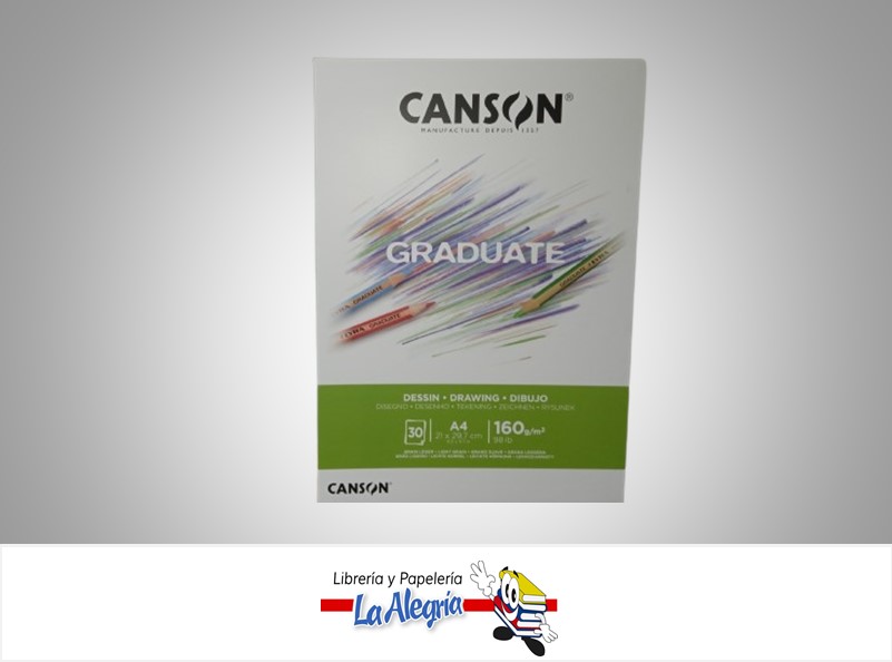 BLOCK DE DIBUJO CANGRAD 30 HOJAS A4 160G MARCA CANSON
