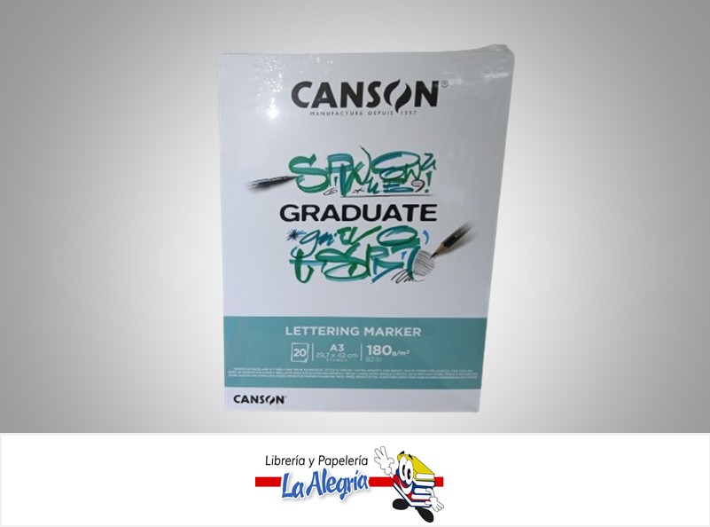 BLOCK CANGRAD LETTERING MARKER 20 HOJAS A4 180G MARCA CANSON