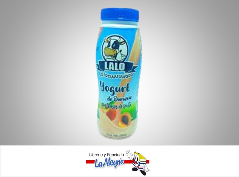 YOGURT LIQUIDO SABOR DURAZNO MARCA LALO 250 ML