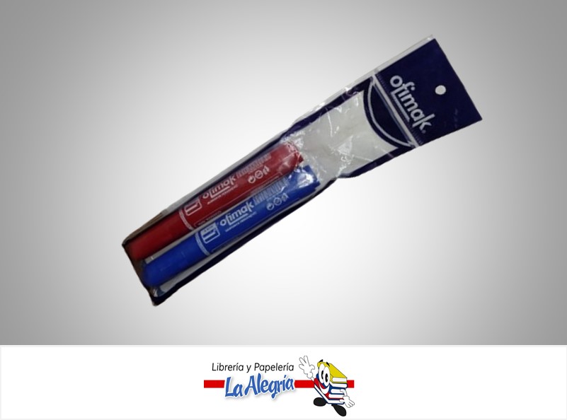 MARCADOR PERMANENTE BL841 PAQ 2 COLORES MARCA OFIMAK