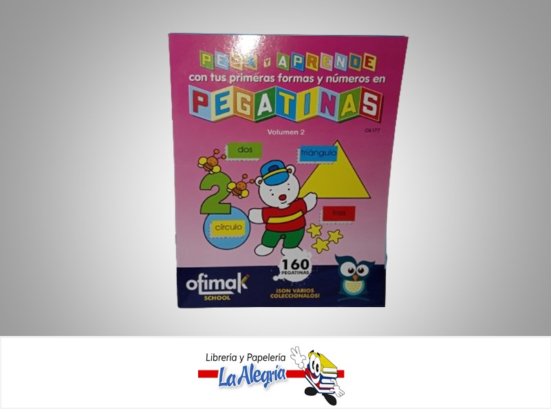 BLOCK DE ACTIVIDADES CON PEGATINAS PEGA Y APRENDE CON STICKERS VOL 2 MARCA OFIMAK