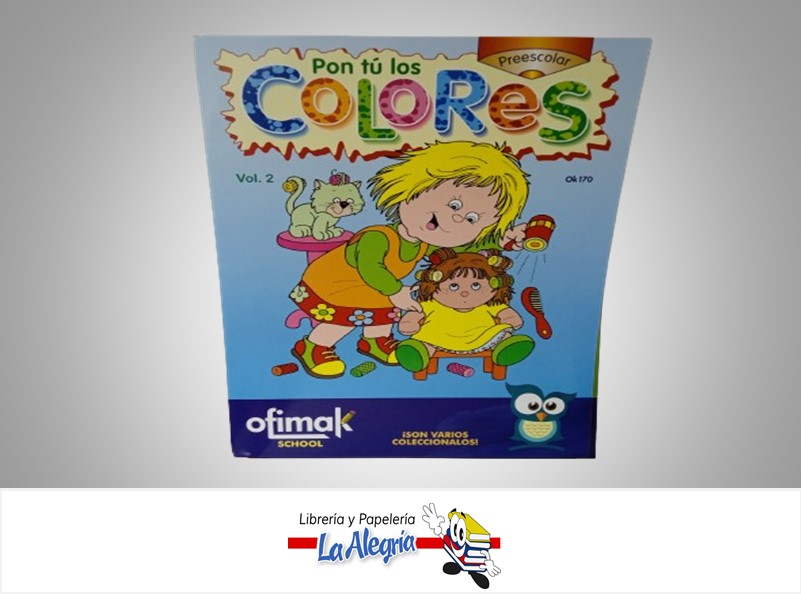 BLOCK PON TU LOS COLORES VOL.2 AZUL PRESCOLAR MARCA OFIMAK