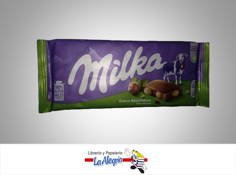 CHOCOLATE AVELLANA 100GR UND MARCA MILKA