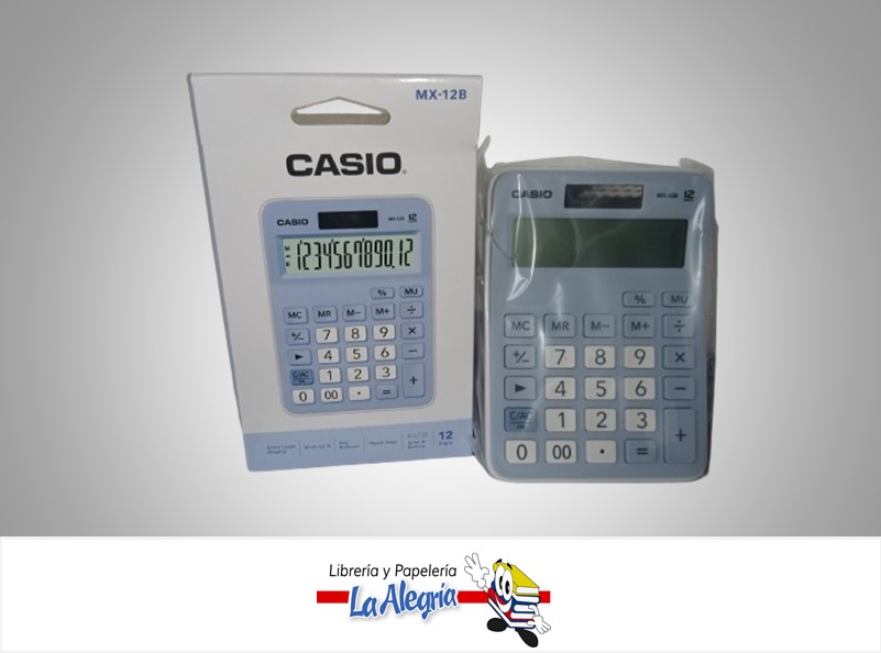 CALCULADORA ESCRITORIO MX-12B-LB 12 DIGITOS MARCA CASIO