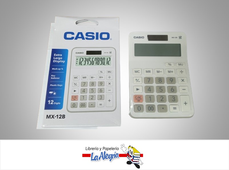 CALCULADORA ESCRITORIO MX-12B-WE 12 DIGITOS MARCA CASIO