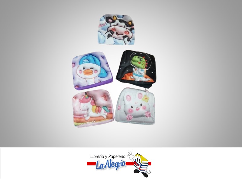 LONCHERA TERMICA INFANTIL 22X18CM DISEÑOS VARIADOS MARCA S/M