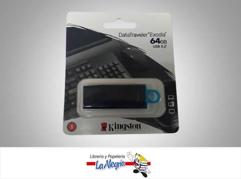 PENDRIVE DATA TRAVEL EXODIA 64 GB 3.2 U MARCA KINGSTON