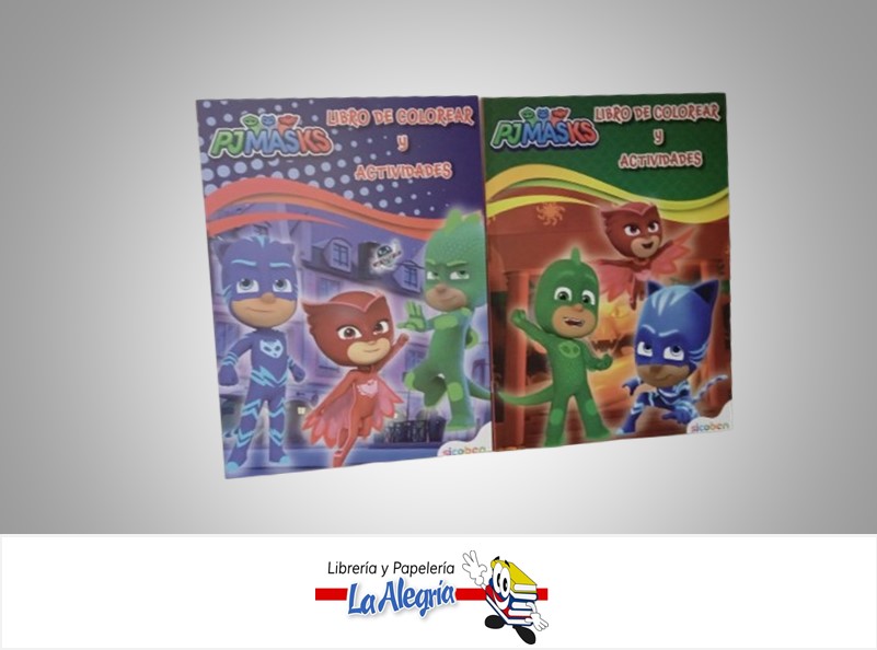 LIBRO DE COLOREAR CON ACTIVIDADES  PJ MASK MARCA SICOBEN