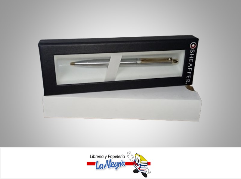 BOLIGRAFO RETRACTIL SENTINEL BRUSH CHROME 325-9 GT PLATEADO-DORADO MARCA SHEAFFER