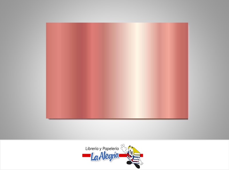 CARTULINA DOBLE FAZ METALIZADA 50X70CM ROSE GOLD UND 230GR MARCA S/M