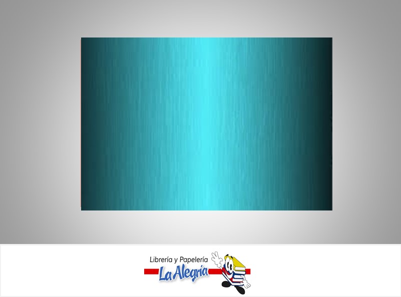 CARTULINA DOBLE FAZ METALIZADA 50X70 CM AZUL CELESTE UND 230GR MARCA S/M