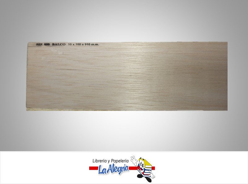 MADERA BALSA LAMINA 10X100X910 MM MARCA COBALSA