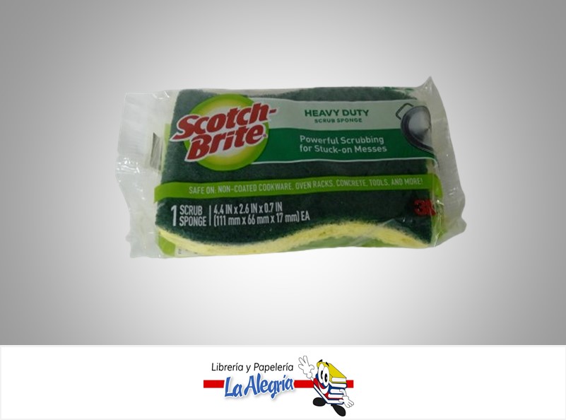 ESPONJA USO DOMESTICO HEAVY DUTY 111X66X17MM MARCA SCOTCH BRITE