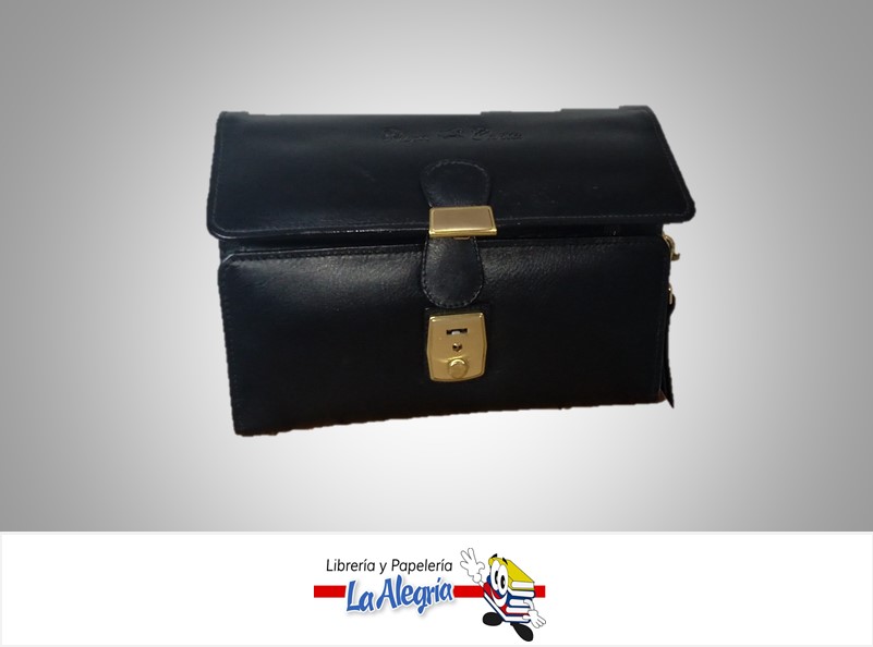 CARTERA PARA CABALLEROS EN CUERO GENUINO NEGRO MARCA PURA CASTA