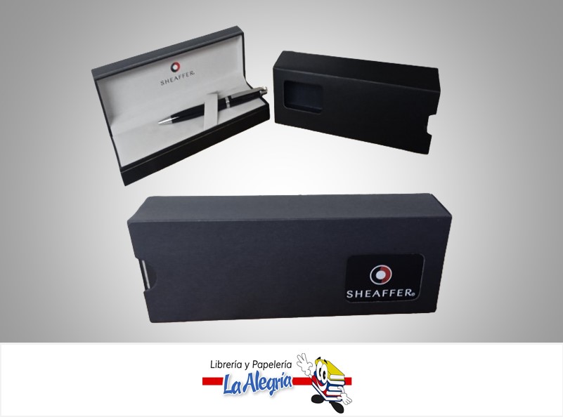 BOLIGRAFO CHROME PLATE BLACK 9332-2 TINTA AZUL MARCA SHEAFFER
