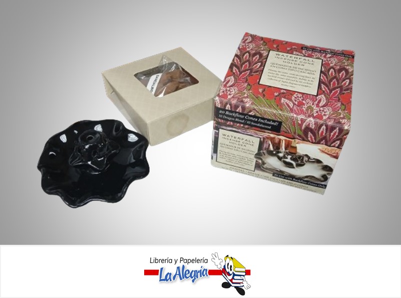 INCENSARIO DE CASCADA CON 20 CONOS DE INCIENSO MARCA FLORA CLASSIQUE