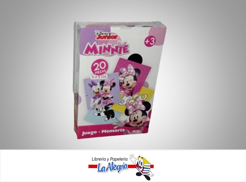 JUEGO DE MEMORIA MINNIE 5X5CM 20 PZA MARCA FUUN