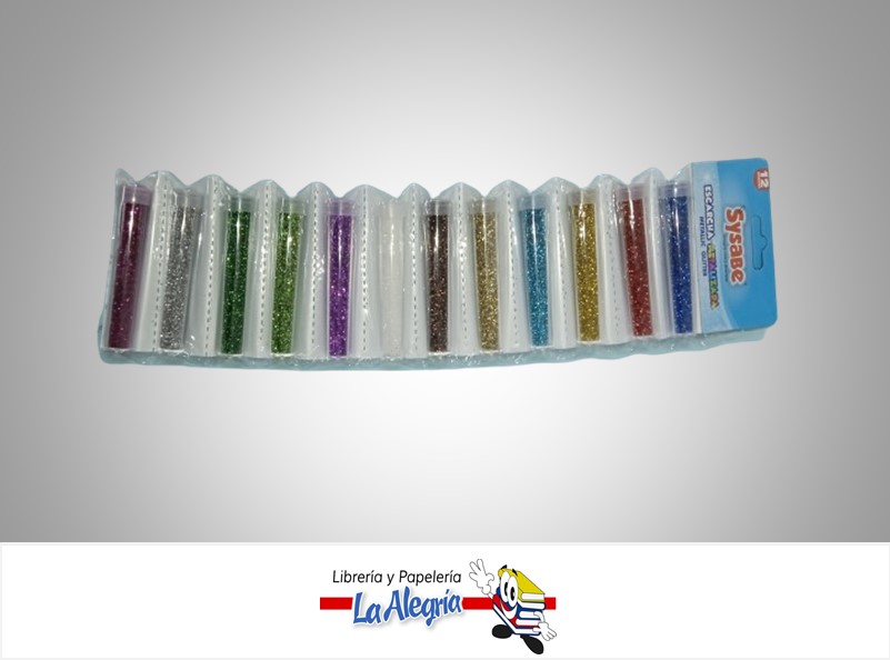 ESCARCHA METALICA TUBO GTM015 PAQ 12 UND MARCA SYSABE
